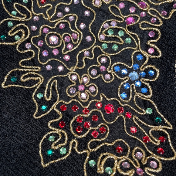 Vintage Don Sayres Beaded Sweater Dress Wool Size 8 - Picture 12 of 14